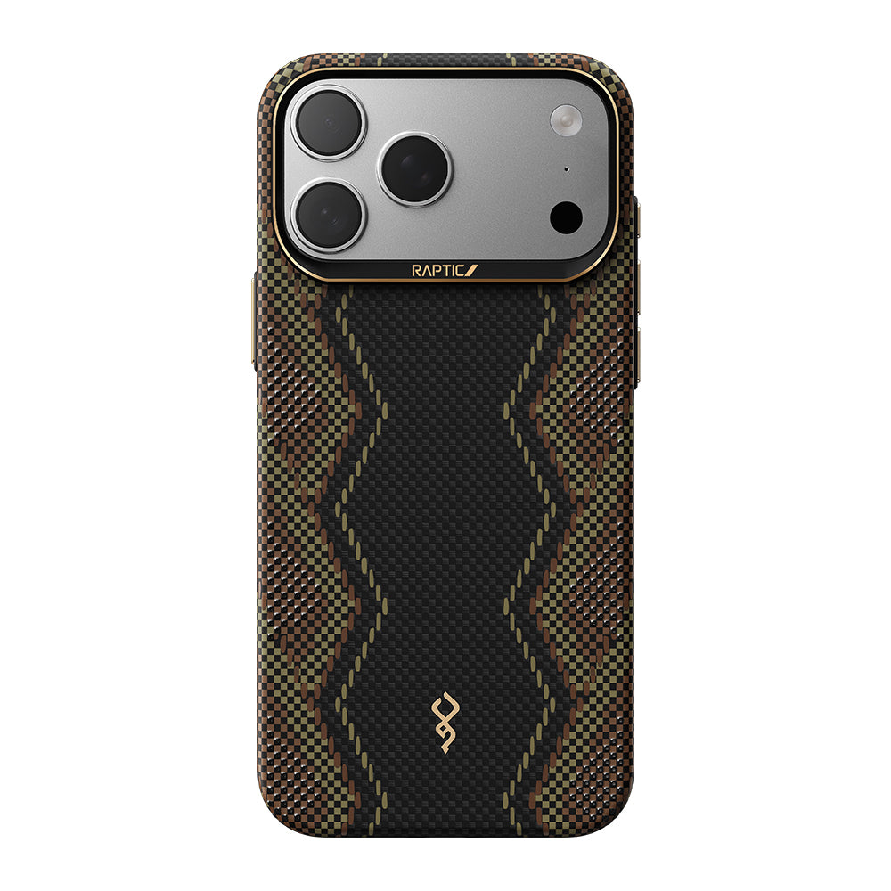 iPhone 17 Pro Kılıf M-safe Şarj Özellikli Raptic Aramid Skin Scepter Serisi Karbon Kılıf