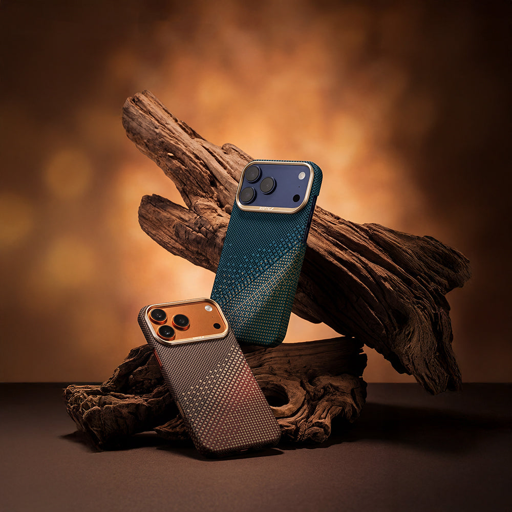 iPhone 17 Pro Kılıf M-safe Şarj Özellikli Raptic Aramid Skin Serenity Serisi Karbon Kılıf
