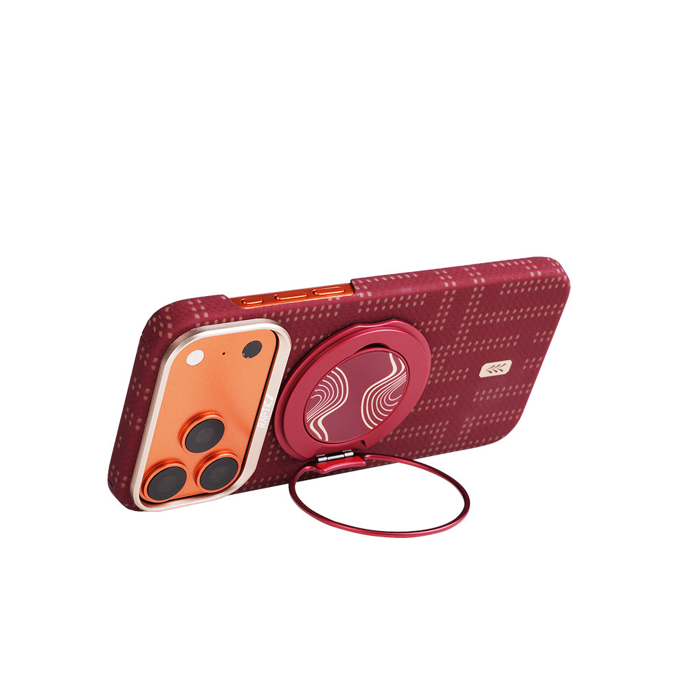 iPhone 17 Pro Kılıf M-safe Şarj Özellikli Raptic Aramid Skin Serisi Karbon Kılıf