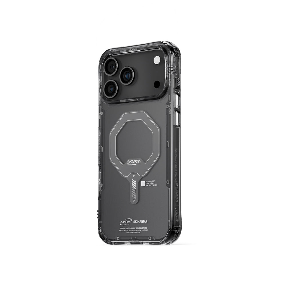 iPhone 17 Pro Kılıf M-safe Şarj Özellikli Şeffaf Airbag Tasarımlı Skinarma Saido Mag-Charge Kılıf