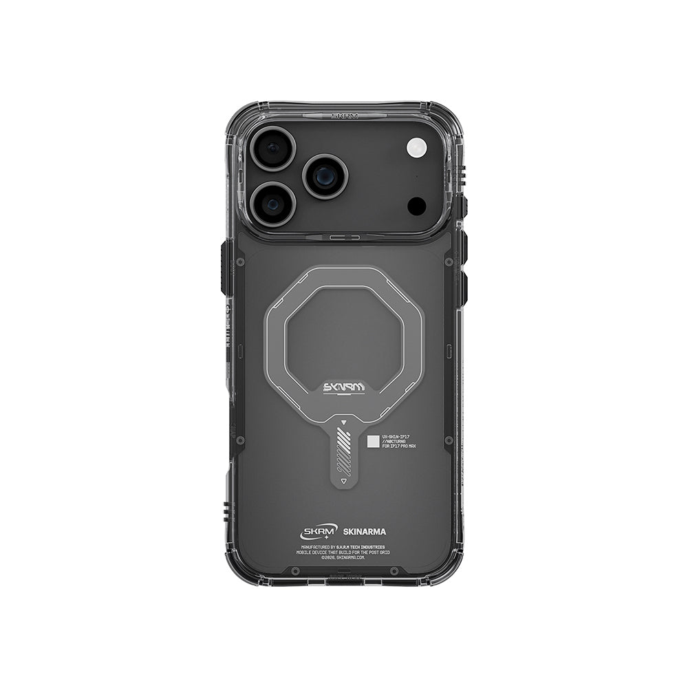 iPhone 17 Pro Kılıf M-safe Şarj Özellikli Şeffaf Airbag Tasarımlı Skinarma Saido Mag-Charge Kılıf