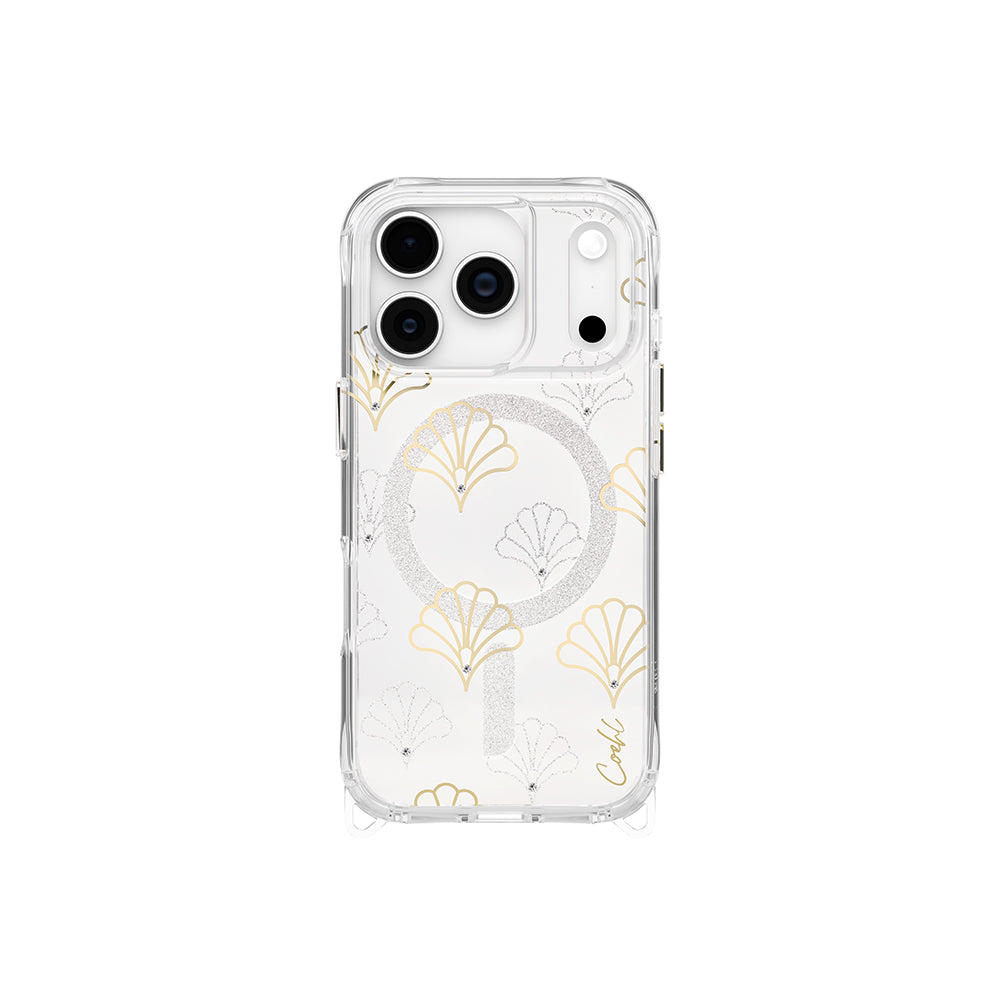 iPhone 17 Pro Kılıf M-safe Şarj Özellikli Şeffaf Desenli Arka Yüzey Coehl Maree Kılıf
