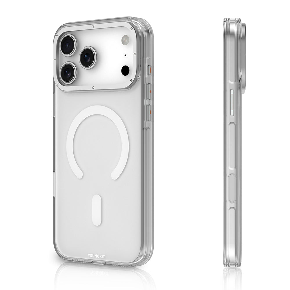 iPhone 17 Pro Kılıf M-safe Şarj Özellikli Şeffaf Youngkit Crystal Shield Serisi Kılıf