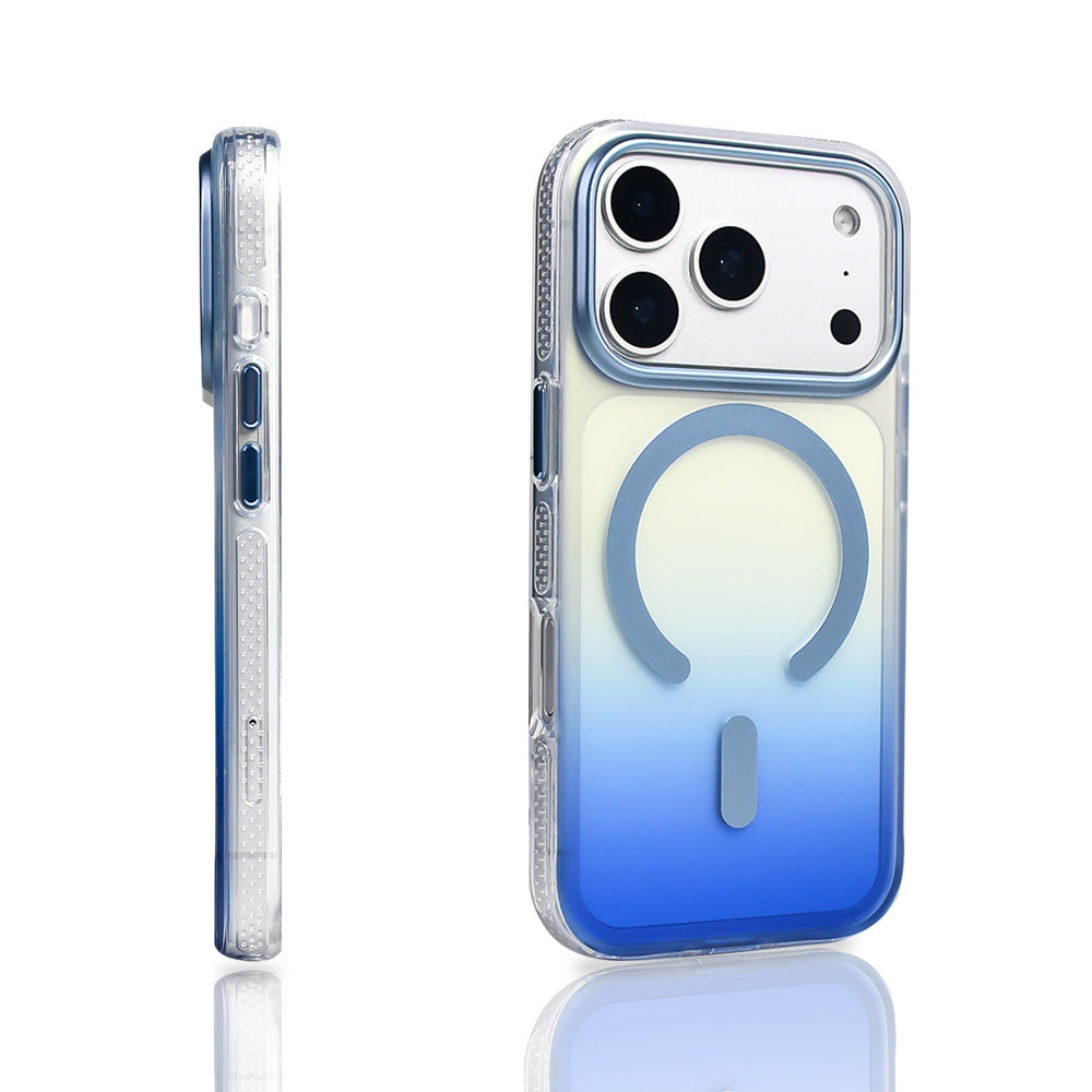 iPhone 17 Pro Kılıf M-safe Şarj Özellikli Transparan Renk Geçişli Zore Toros Kılıf