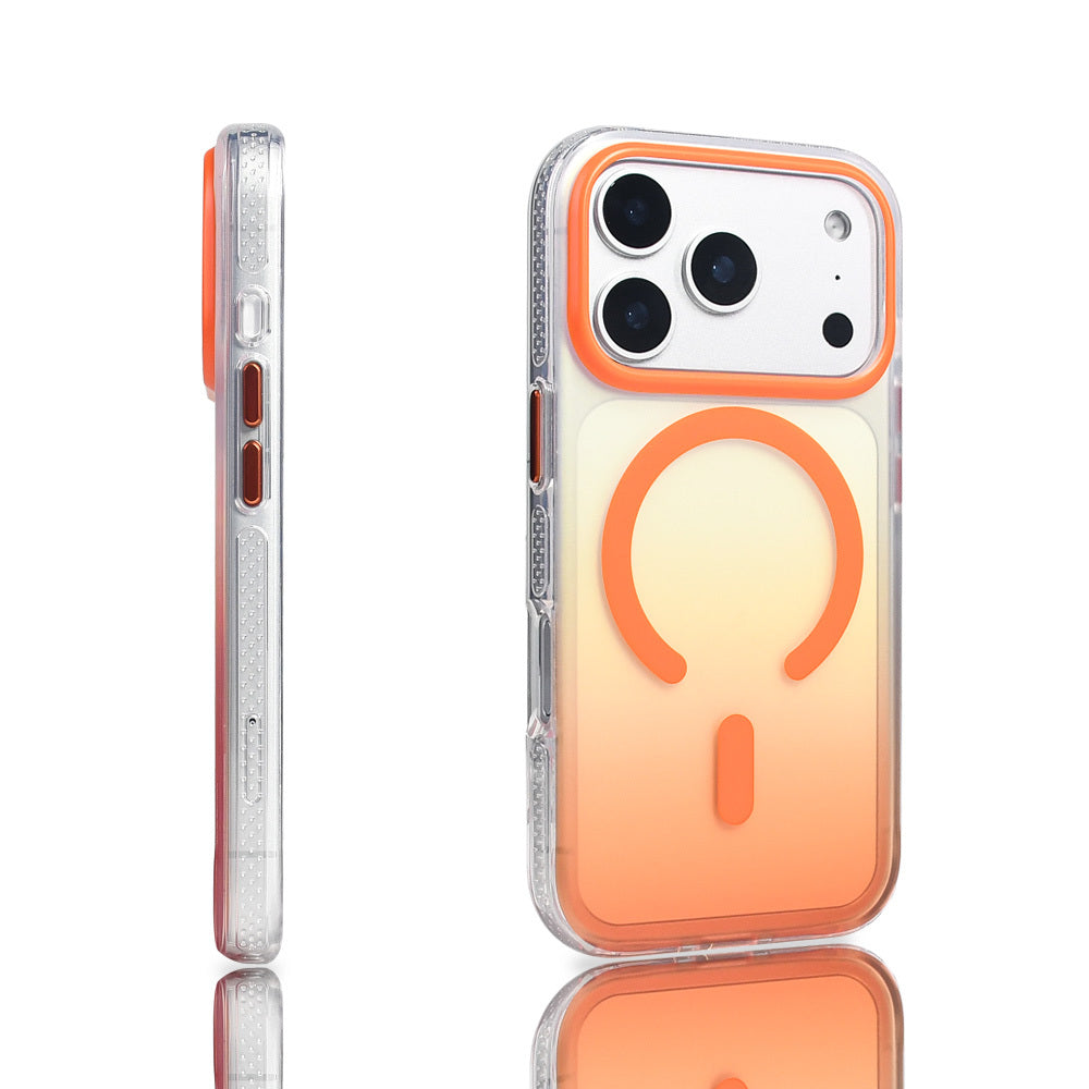 iPhone 17 Pro Kılıf M-safe Şarj Özellikli Transparan Renk Geçişli Zore Toros Kılıf