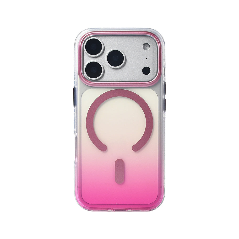 iPhone 17 Pro Kılıf M-safe Şarj Özellikli Transparan Renk Geçişli Zore Toros Kılıf