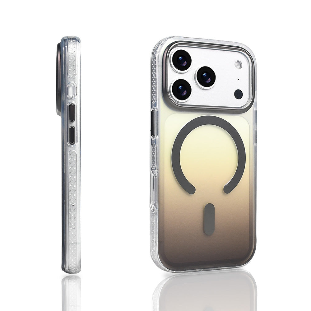 iPhone 17 Pro Kılıf M-safe Şarj Özellikli Transparan Renk Geçişli Zore Toros Kılıf