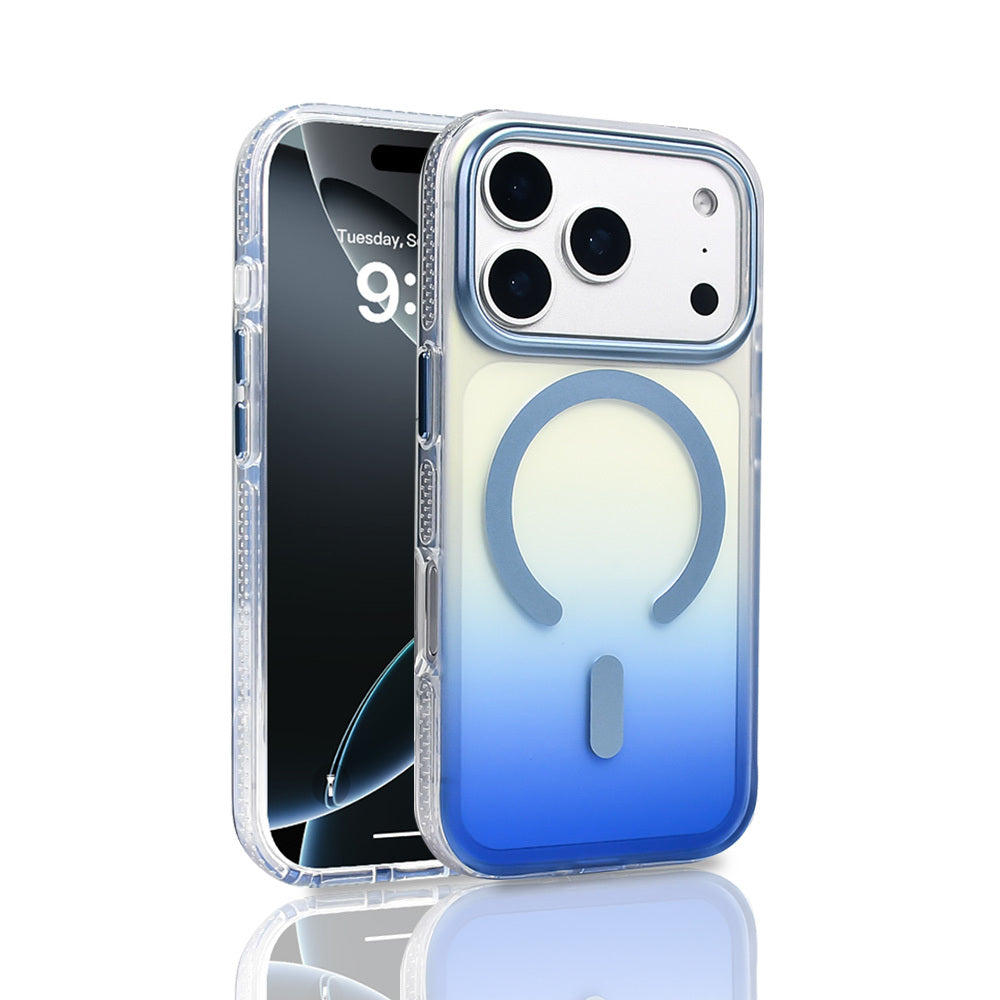 iPhone 17 Pro Kılıf M-safe Şarj Özellikli Transparan Renk Geçişli Zore Toros Kılıf