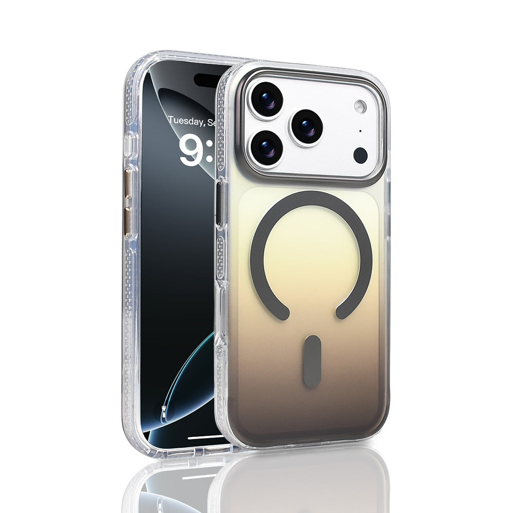 iPhone 17 Pro Kılıf M-safe Şarj Özellikli Transparan Renk Geçişli Zore Toros Kılıf