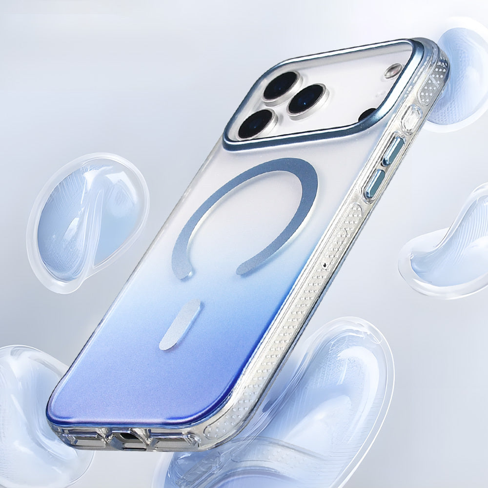 iPhone 17 Pro Kılıf M-safe Şarj Özellikli Transparan Renk Geçişli Zore Toros Kılıf