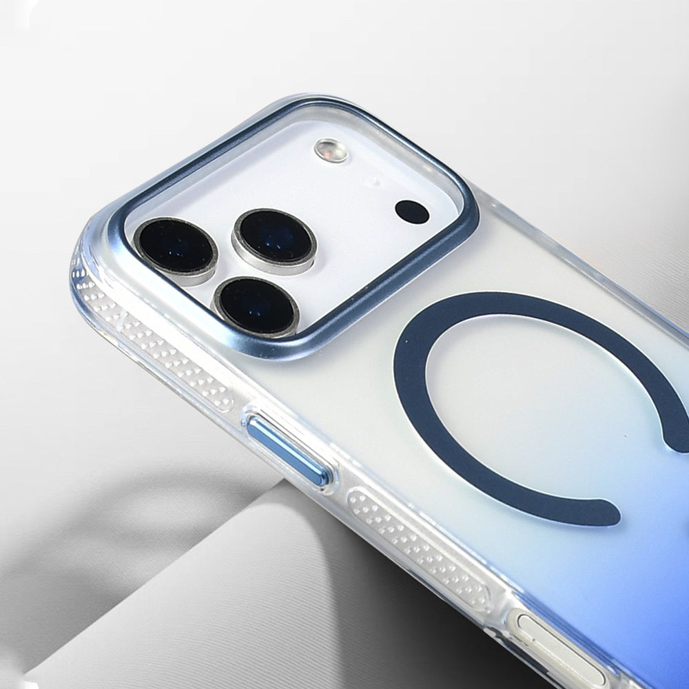 iPhone 17 Pro Kılıf M-safe Şarj Özellikli Transparan Renk Geçişli Zore Toros Kılıf