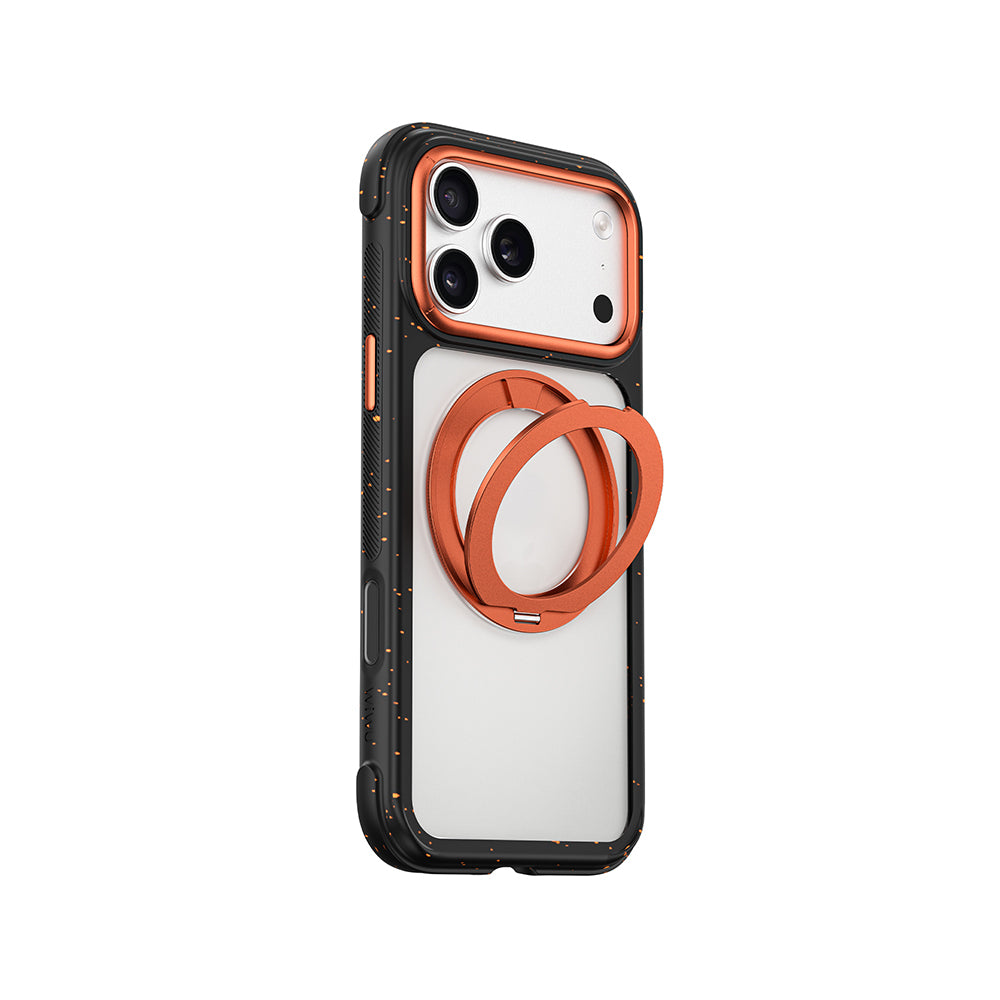 iPhone 17 Pro Kılıf M-safe Şarj Özellikli Wiwu AA-203 AeroArmor Ultra Serisi Airbag Tasarımlı Standlı Kılıf
