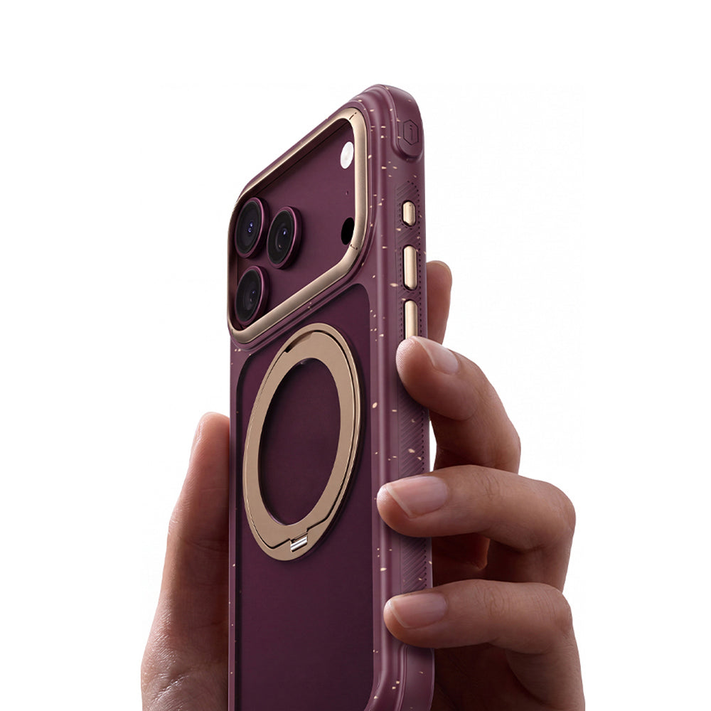 iPhone 17 Pro Kılıf M-safe Şarj Özellikli Wiwu AA-203 AeroArmor Ultra Serisi Airbag Tasarımlı Standlı Kılıf