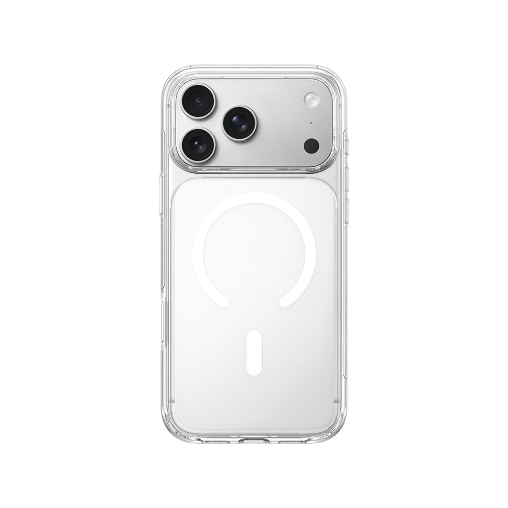 iPhone 17 Pro Kılıf M-safe Şarj Özellikli Wiwu CS-202 Crystal Shield Pro Serisi Anti Yellowing Sert PC Kılıf