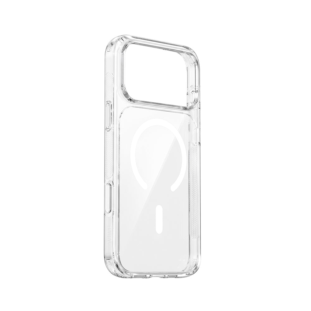 iPhone 17 Pro Kılıf M-safe Şarj Özellikli Wiwu CS-202 Crystal Shield Pro Serisi Anti Yellowing Sert PC Kılıf