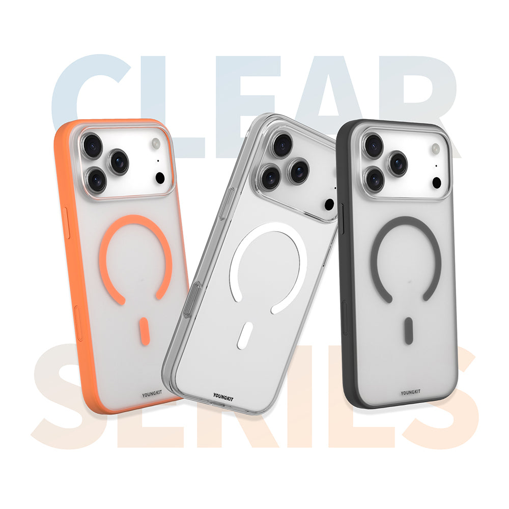 iPhone 17 Pro Kılıf M-safe Şarj Özellikli Youngkit Clear Serisi Kılıf