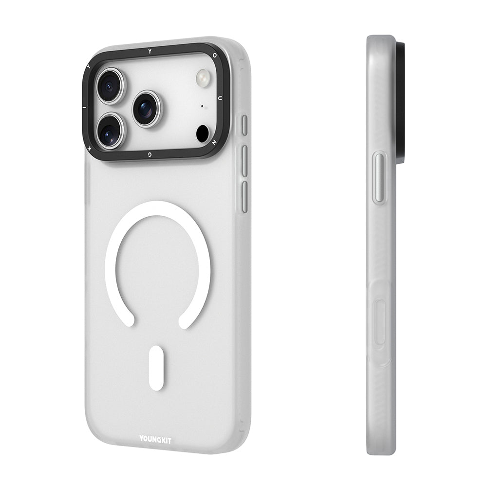 iPhone 17 Pro Kılıf M-safe Şarj Özellikli Youngkit Hidden Sand Serisi Kılıf