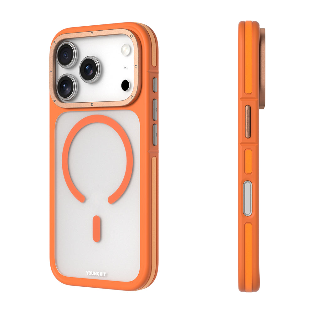 iPhone 17 Pro Kılıf M-safe Şarj Özellikli Youngkit Rock Sand Serisi Kılıf