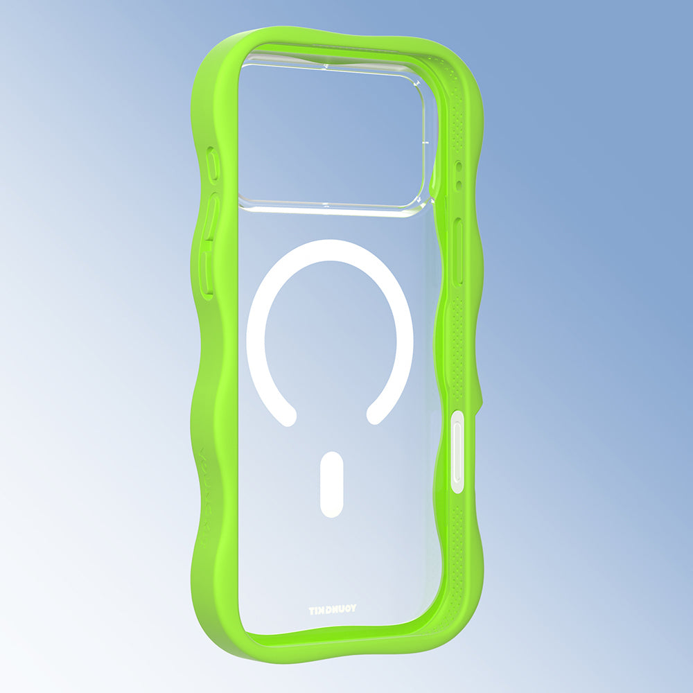 iPhone 17 Pro Kılıf M-safe Şarj Özellikli Youngkit Wave Clear Serisi Kılıf