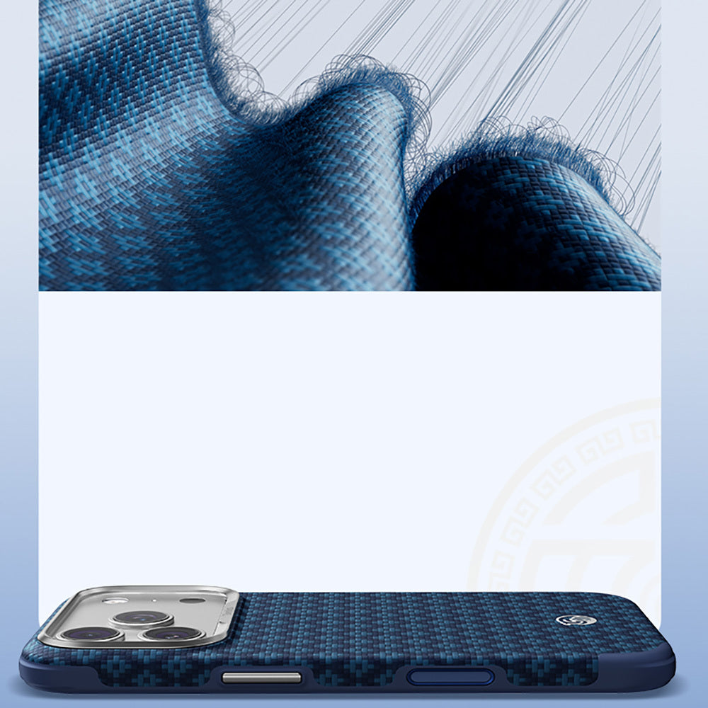 iPhone 17 Pro Kılıf M-Safe Şarj Özellikli Yükseltilmiş Kamera Çerçeveli Benks ArmorGrid ArmorEdge X9 Serisi Kevlar Karbon Kılıf