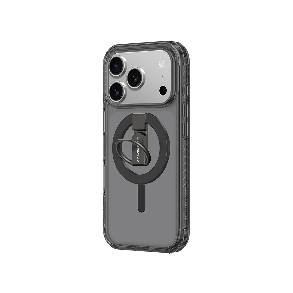 iPhone 17 Pro Kılıf M-safe Şarj Özellikli Yüzük Standlı Amazingthing Titan Pro Serisi Kılıf
