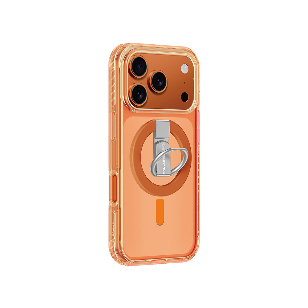 iPhone 17 Pro Kılıf M-safe Şarj Özellikli Yüzük Standlı Amazingthing Titan Pro Serisi Kılıf