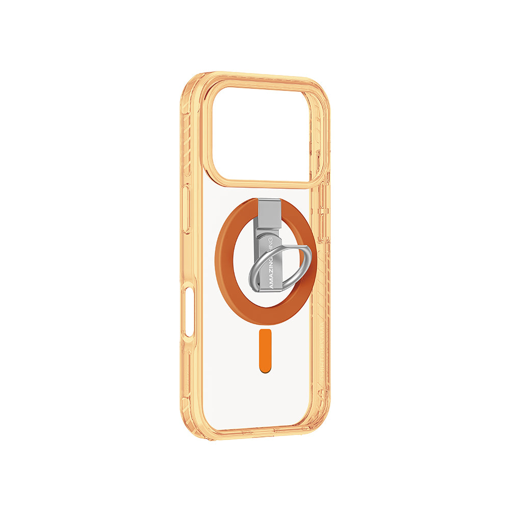 iPhone 17 Pro Kılıf M-safe Şarj Özellikli Yüzük Standlı Amazingthing Titan Pro Serisi Kılıf