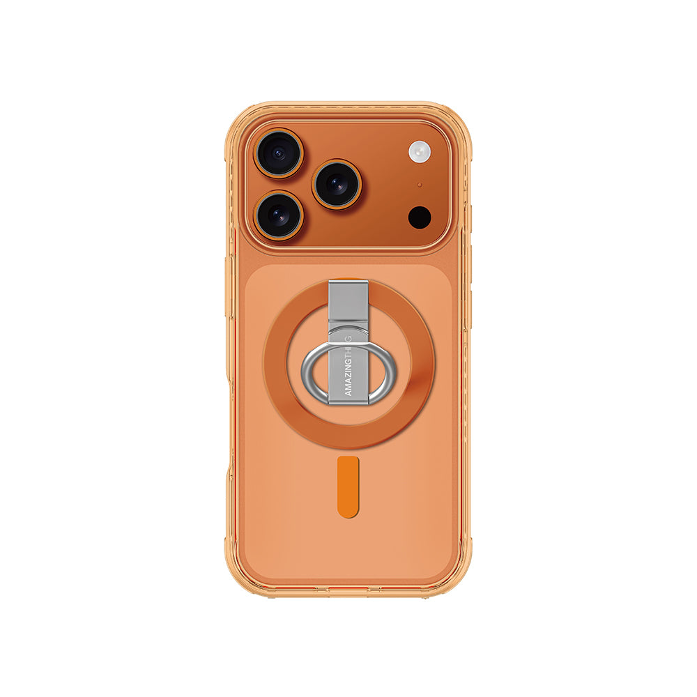iPhone 17 Pro Kılıf M-safe Şarj Özellikli Yüzük Standlı Amazingthing Titan Pro Serisi Kılıf