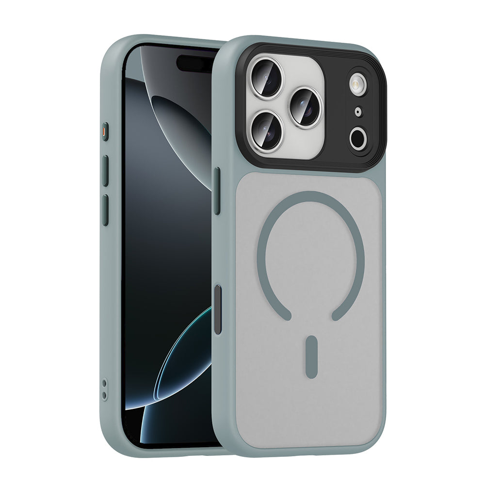 iPhone 17 Pro Kılıf Mat Arka Yüzey Wireless Şarj Özellikli Zore Flet M-safe Kılıf