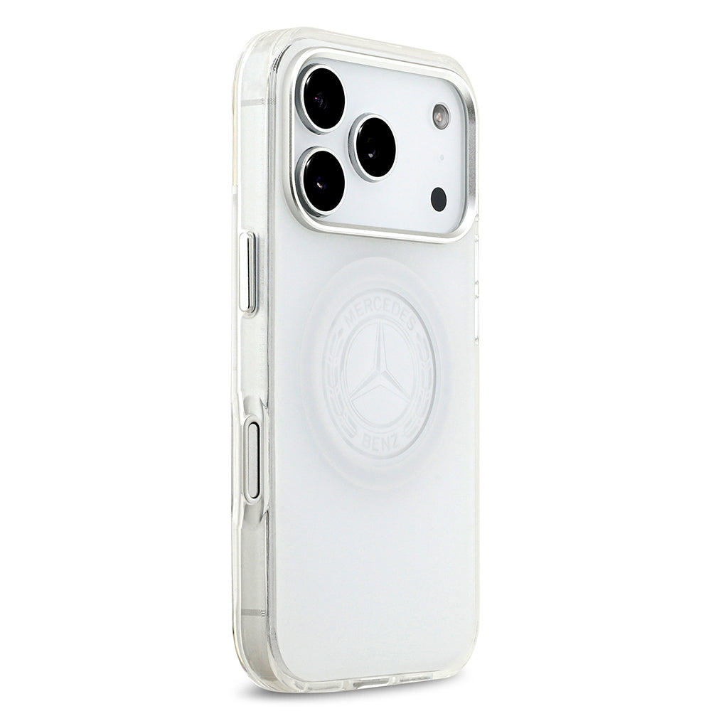 iPhone 17 Pro Kılıf Mercedes Benz Orijinal Lisanslı M-safe Şarj Özellikli Buzlu PC Nostaljik Yıldız Dizayn Kılıf