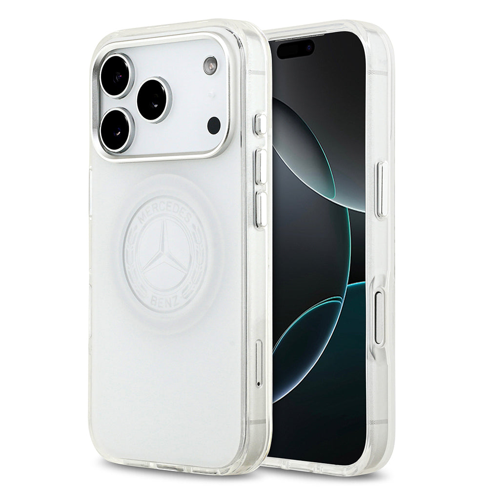 iPhone 17 Pro Kılıf Mercedes Benz Orijinal Lisanslı M-safe Şarj Özellikli Buzlu PC Nostaljik Yıldız Dizayn Kılıf