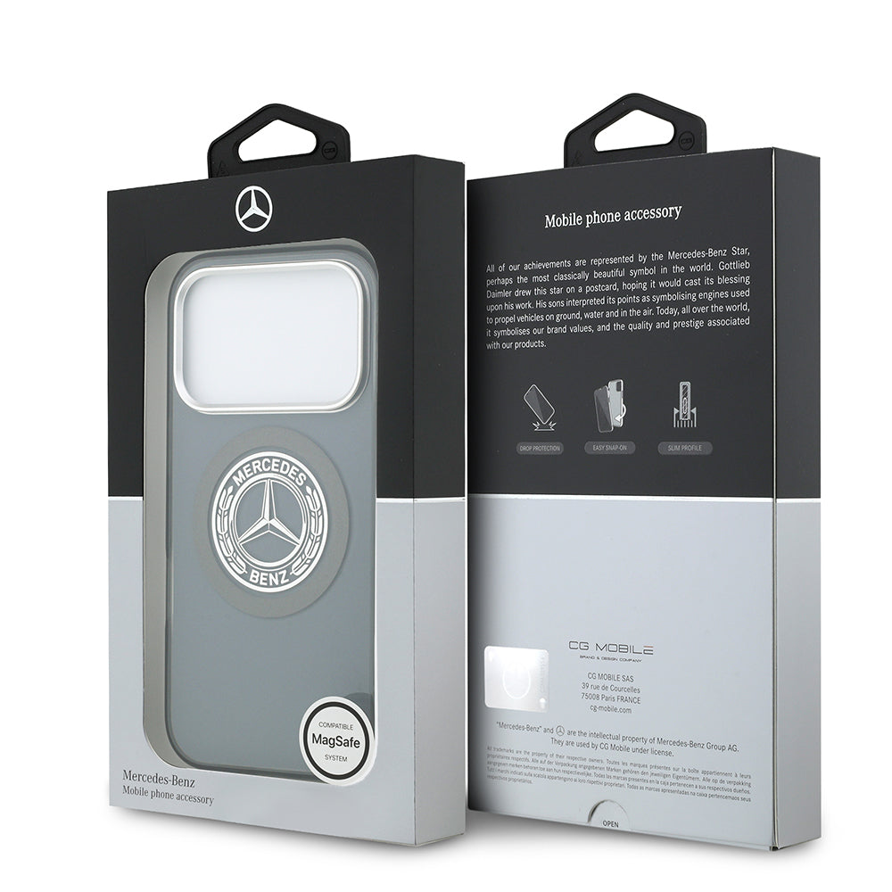 iPhone 17 Pro Kılıf Mercedes Benz Orijinal Lisanslı M-safe Şarj Özellikli Çift Katmanlı PC Nostaljik Yıldız Dizayn Kılıf