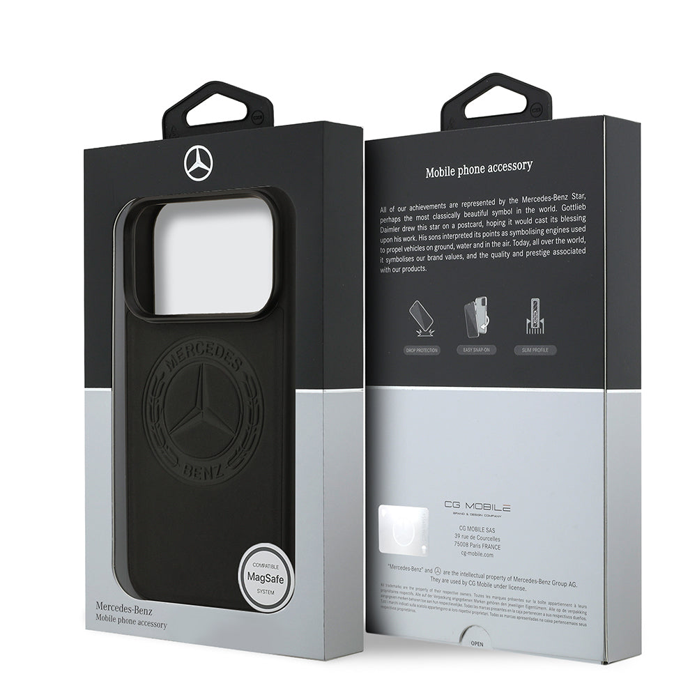 iPhone 17 Pro Kılıf Mercedes Benz Orijinal Lisanslı M-safe Şarj Özellikli Hakiki Deri Nostaljik Yıldız Dizayn Kılıf