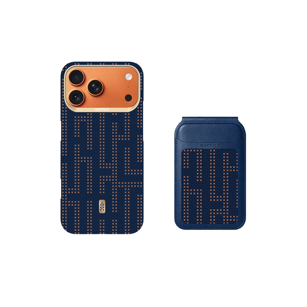 iPhone 17 Pro Kılıf Raptic 2in1 Bundle Kit Aramid Skin Grid Serisi Kartlık ve Karbon Kılıf
