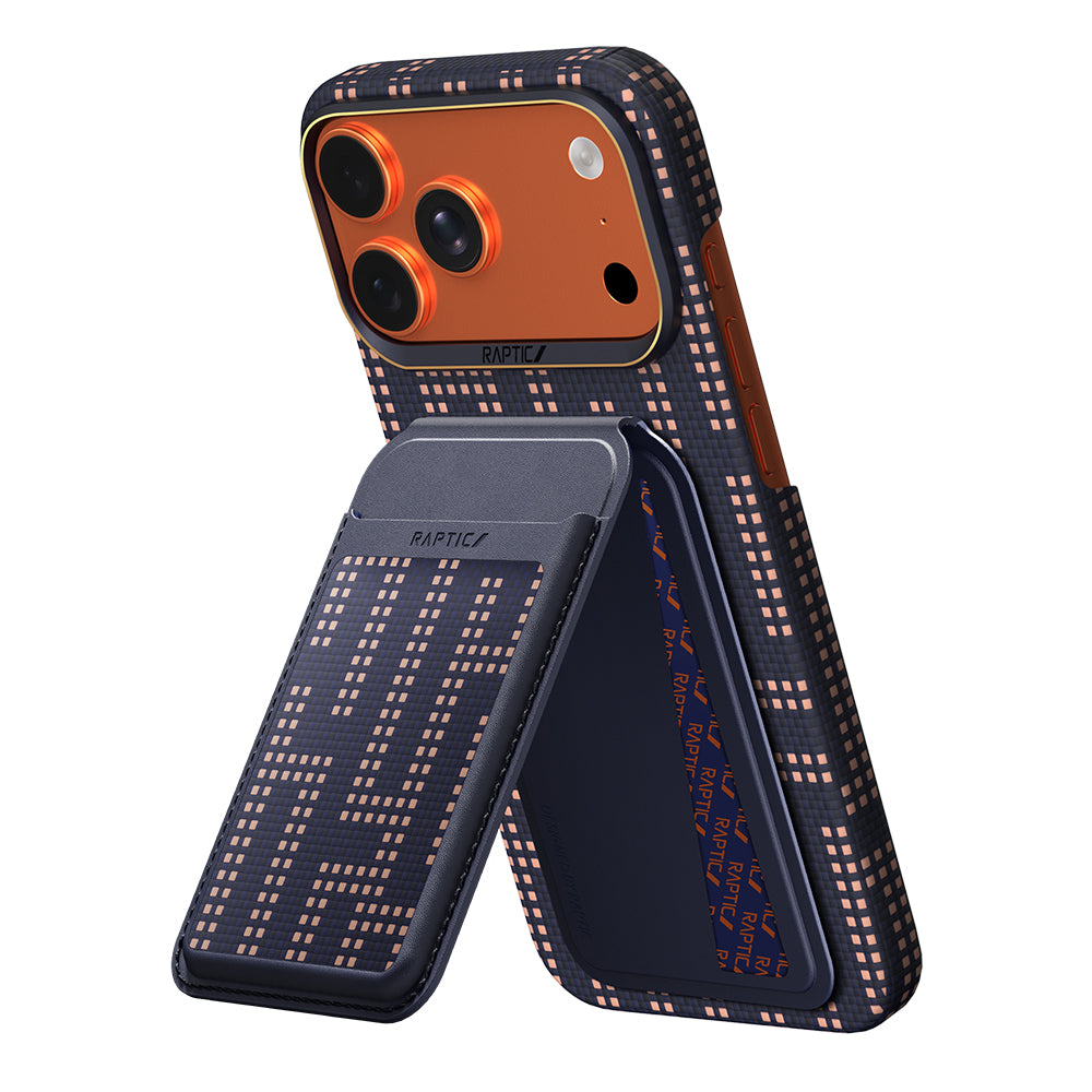 iPhone 17 Pro Kılıf Raptic 2in1 Bundle Kit Aramid Skin Grid Serisi Kartlık ve Karbon Kılıf