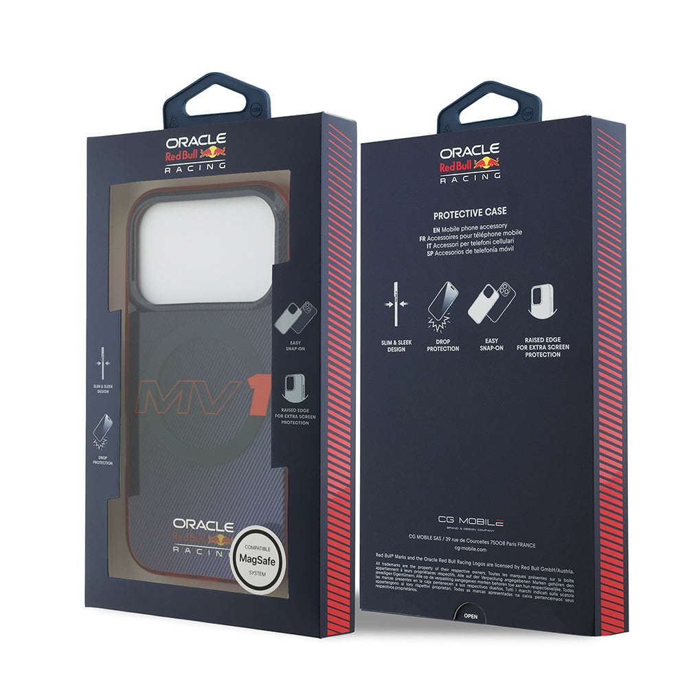 iPhone 17 Pro Kılıf Redbull Orijinal Lisanslı M-safe Şarj Özellikli Çift Katmanlı Çizgi Desenli Sert PC MV Kılıf