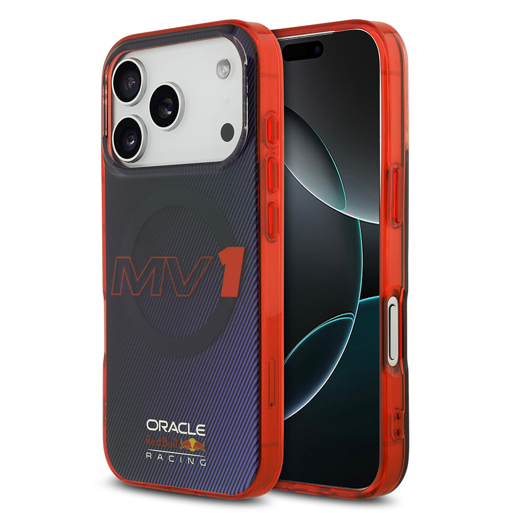iPhone 17 Pro Kılıf Redbull Orijinal Lisanslı M-safe Şarj Özellikli Çift Katmanlı Çizgi Desenli Sert PC MV Kılıf