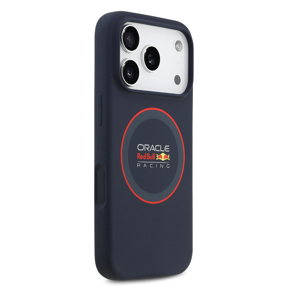 iPhone 17 Pro Kılıf Redbull Orijinal Lisanslı M-safe Şarj Özellikli Kırmızı Halka ve Logo Silikon Kılıf