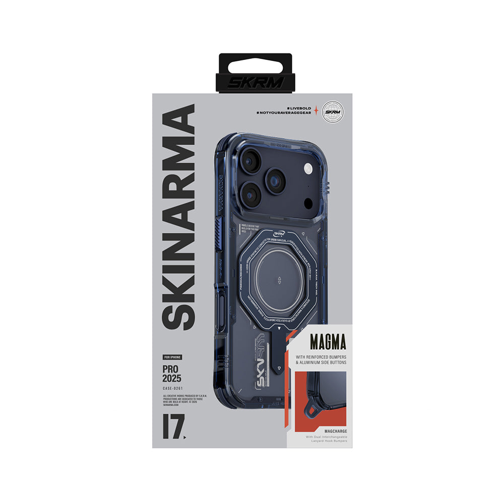 iPhone 17 Pro Kılıf SkinArma M-safe Şarj Özellikli Airbag Tasarımlı Magma Kılıf