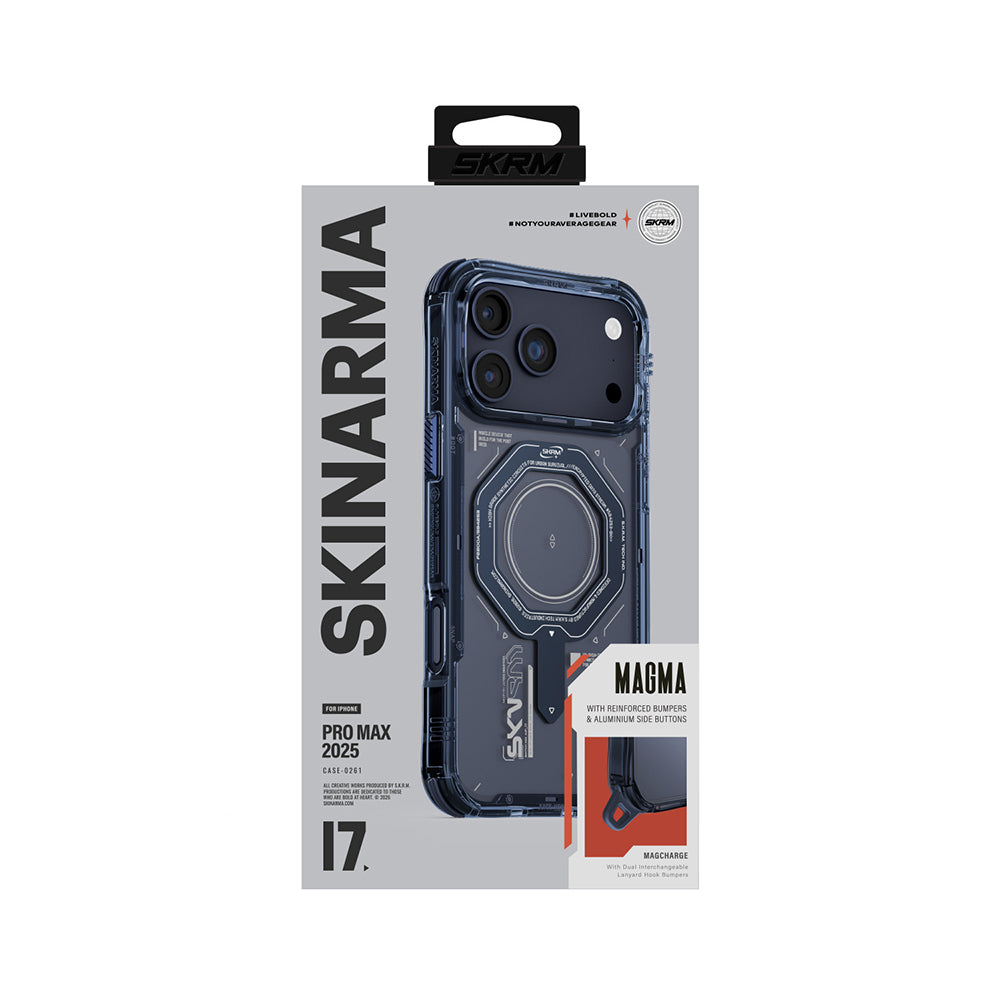 iPhone 17 Pro Kılıf SkinArma M-safe Şarj Özellikli Airbag Tasarımlı Magma Kılıf