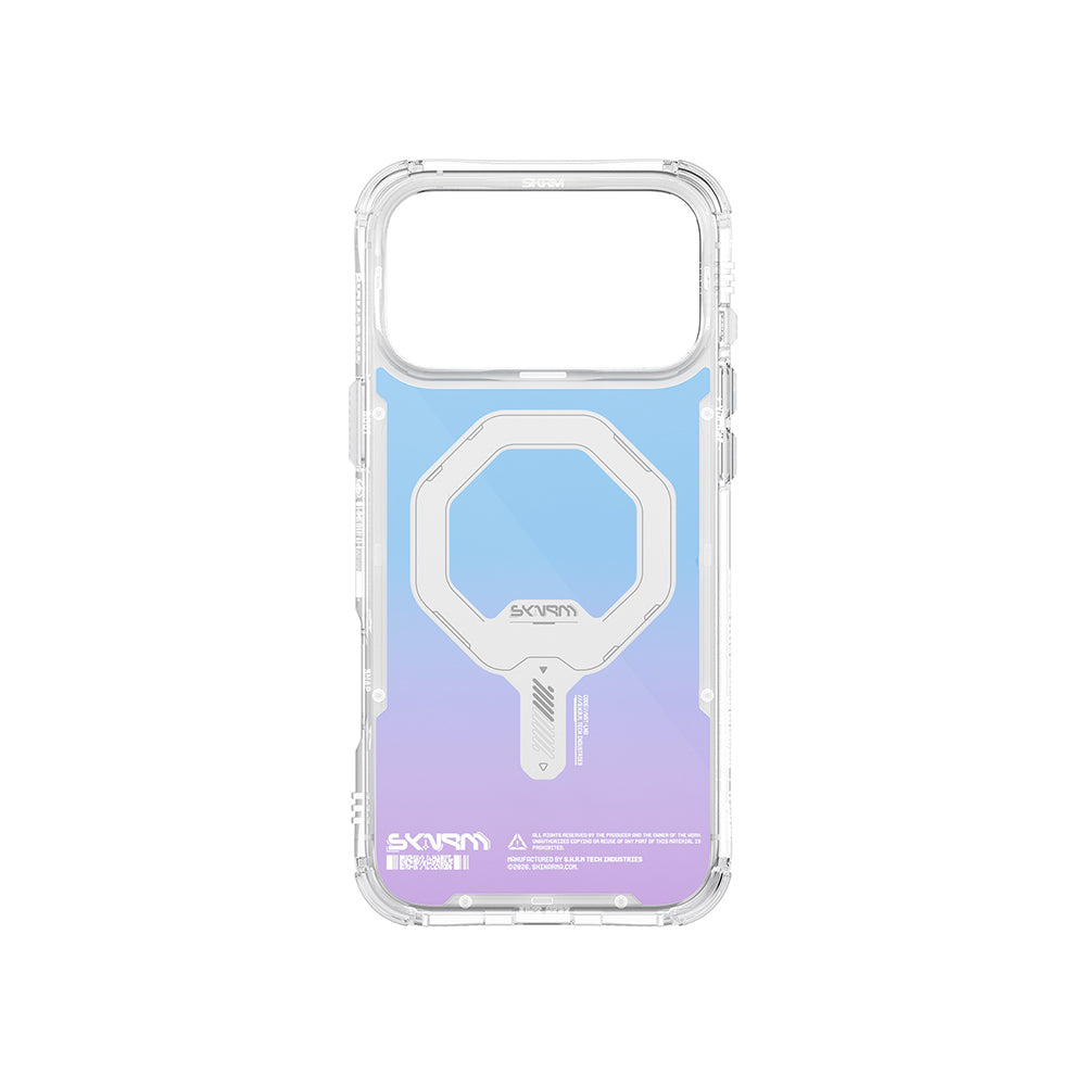 iPhone 17 Pro Kılıf Skinarma M-Safe Şarj Özellikli IML Baskılı Holografik MYST Kılıf