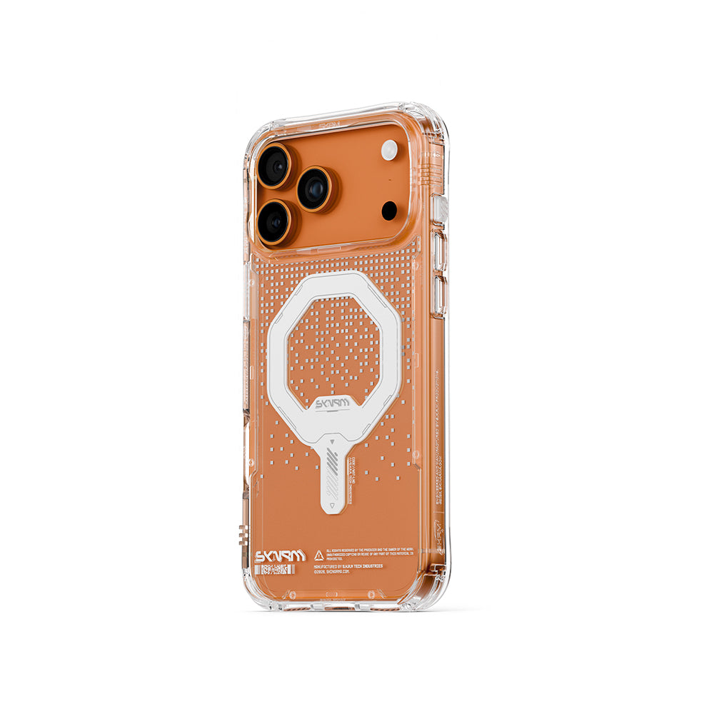 iPhone 17 Pro Kılıf Skinarma M-Safe Şarj Özellikli IML Baskılı Holografik MYST Kılıf
