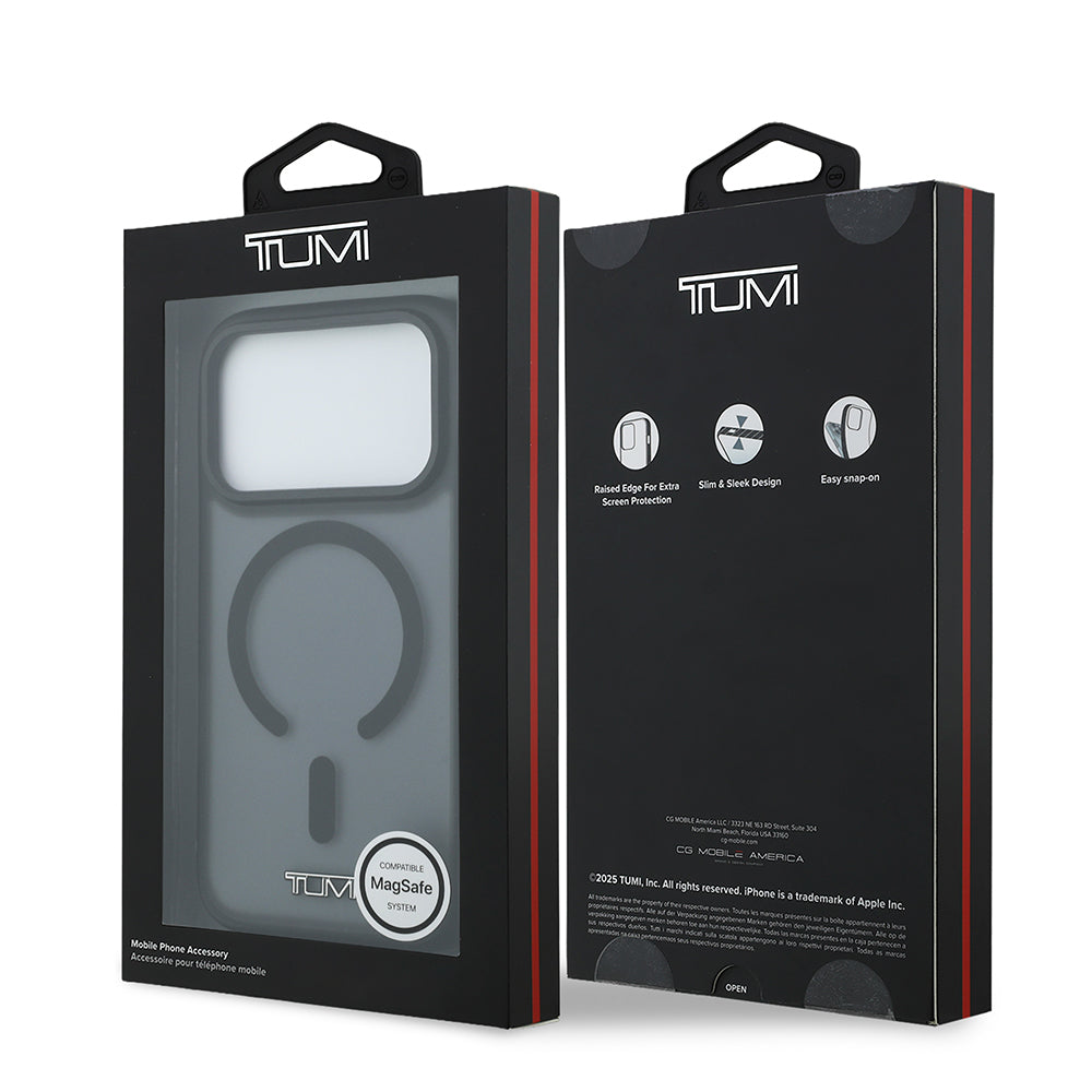 iPhone 17 Pro Kılıf TUMI Orijinal Lisanslı M-safe Şarj Özellikli Buzlu Transparan Kılıf