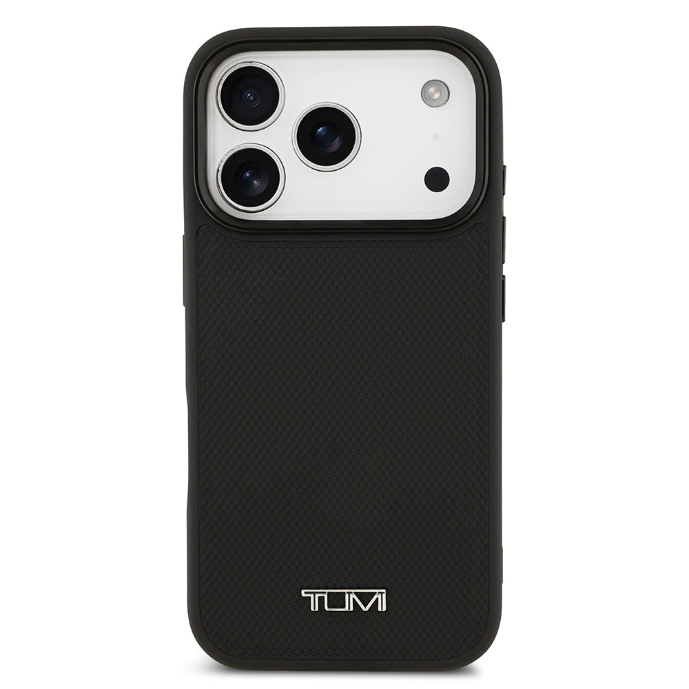 iPhone 17 Pro Kılıf TUMI M-safe Şarj Özellikli Deri Noktalı Dizayn Kılıf