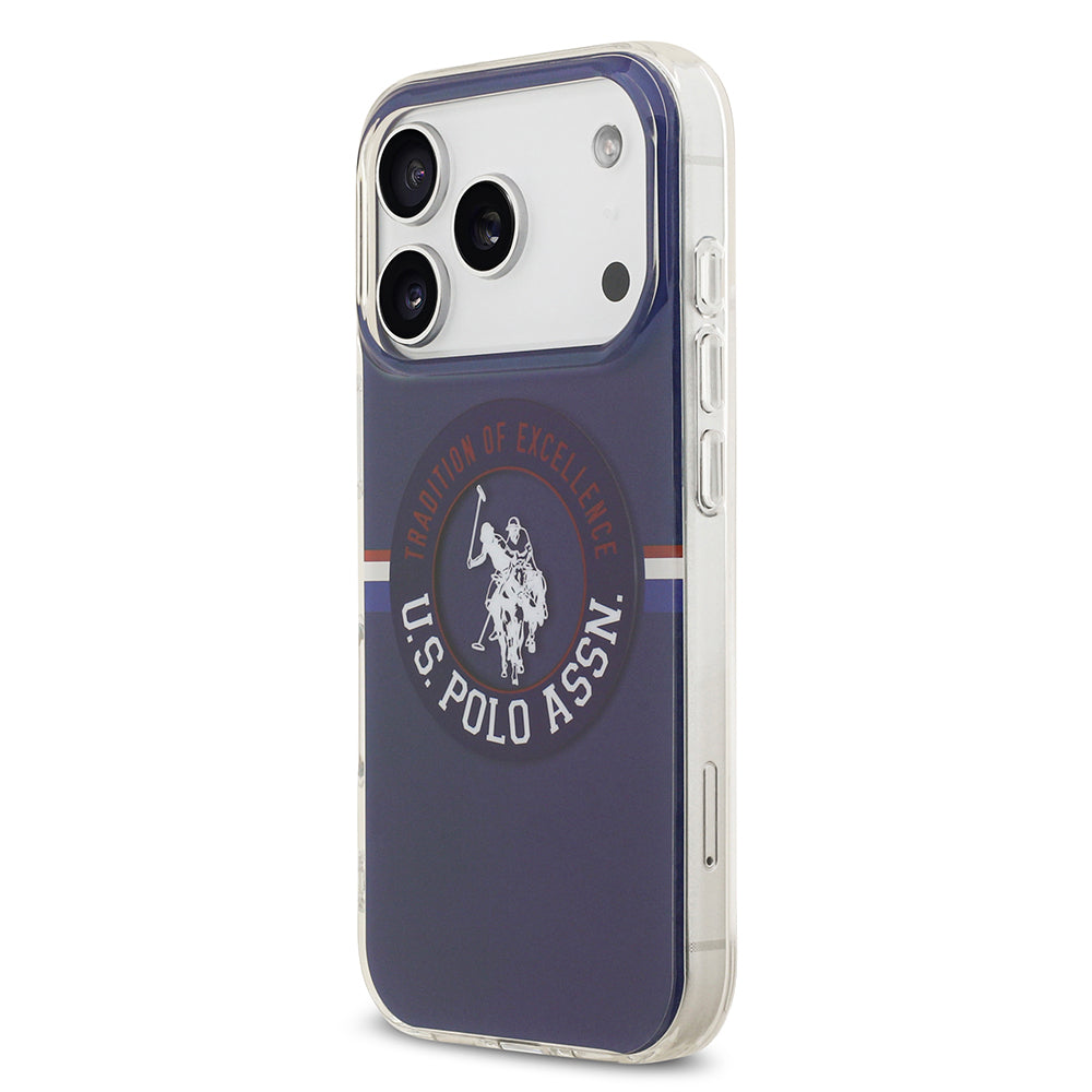 iPhone 17 Pro Kılıf U.S. Polo Assn. Orijinal Lisanslı M-safe Şarj Özellikli IML Stripe Logolu Kılıf