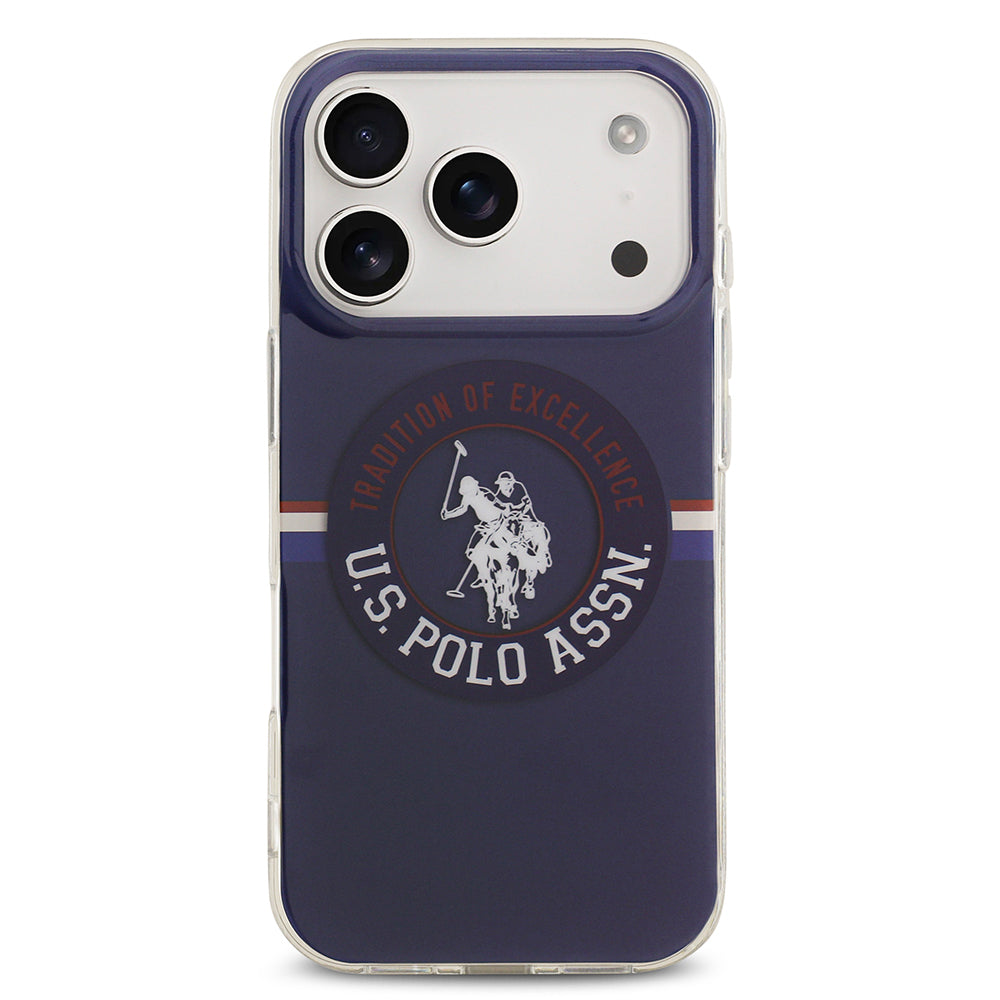 iPhone 17 Pro Kılıf U.S. Polo Assn. Orijinal Lisanslı M-safe Şarj Özellikli IML Stripe Logolu Kılıf