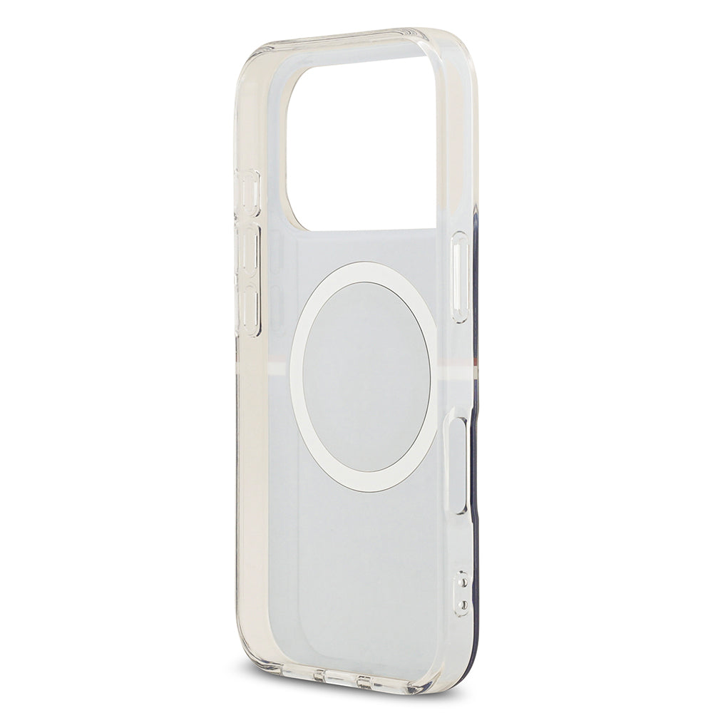 iPhone 17 Pro Kılıf U.S. Polo Assn. Orijinal Lisanslı M-safe Şarj Özellikli IML Stripe Logolu Kılıf