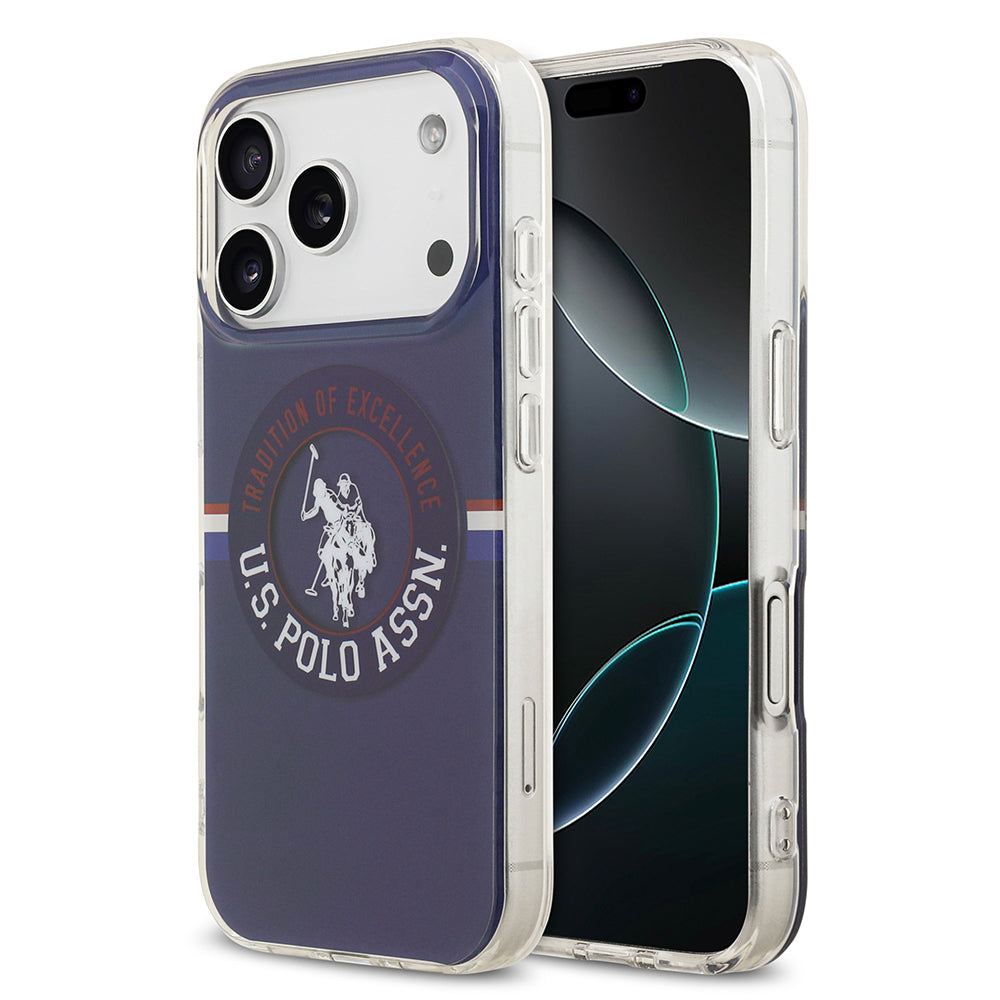 iPhone 17 Pro Kılıf U.S. Polo Assn. Orijinal Lisanslı M-safe Şarj Özellikli IML Stripe Logolu Kılıf