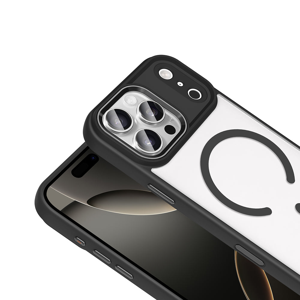 iPhone 17 Pro Kılıf Wireless Şarj Özellikli Zore Krom M-safe Silikon Kılıf