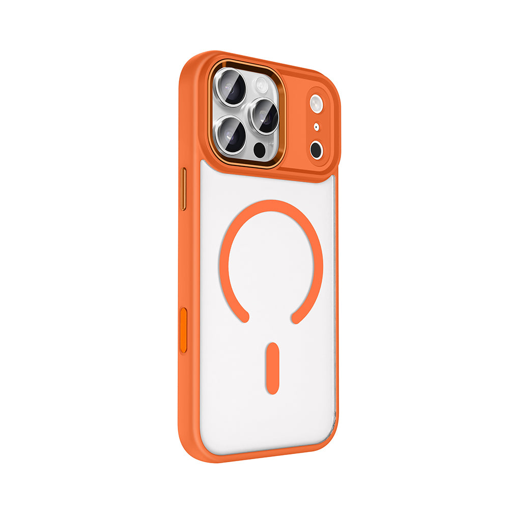iPhone 17 Pro Kılıf Wireless Şarj Özellikli Zore Krom M-safe Silikon Kılıf